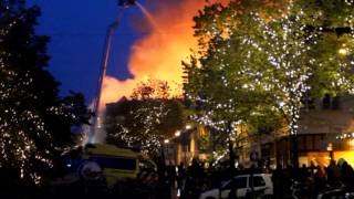 Enorme brand in binnenstad Leeuwarden