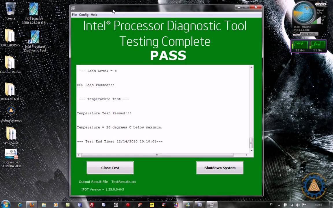 cpu diagnostic tool intel