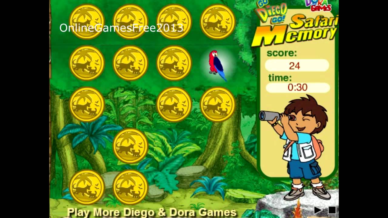 Go Diego Go Safari Memory Game New Full Game English YouTube