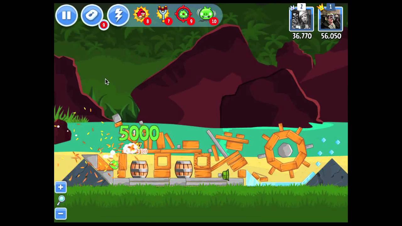 Angry Birds Facebook Surf And Turf Level 19 Walkthrough 3 Star ...