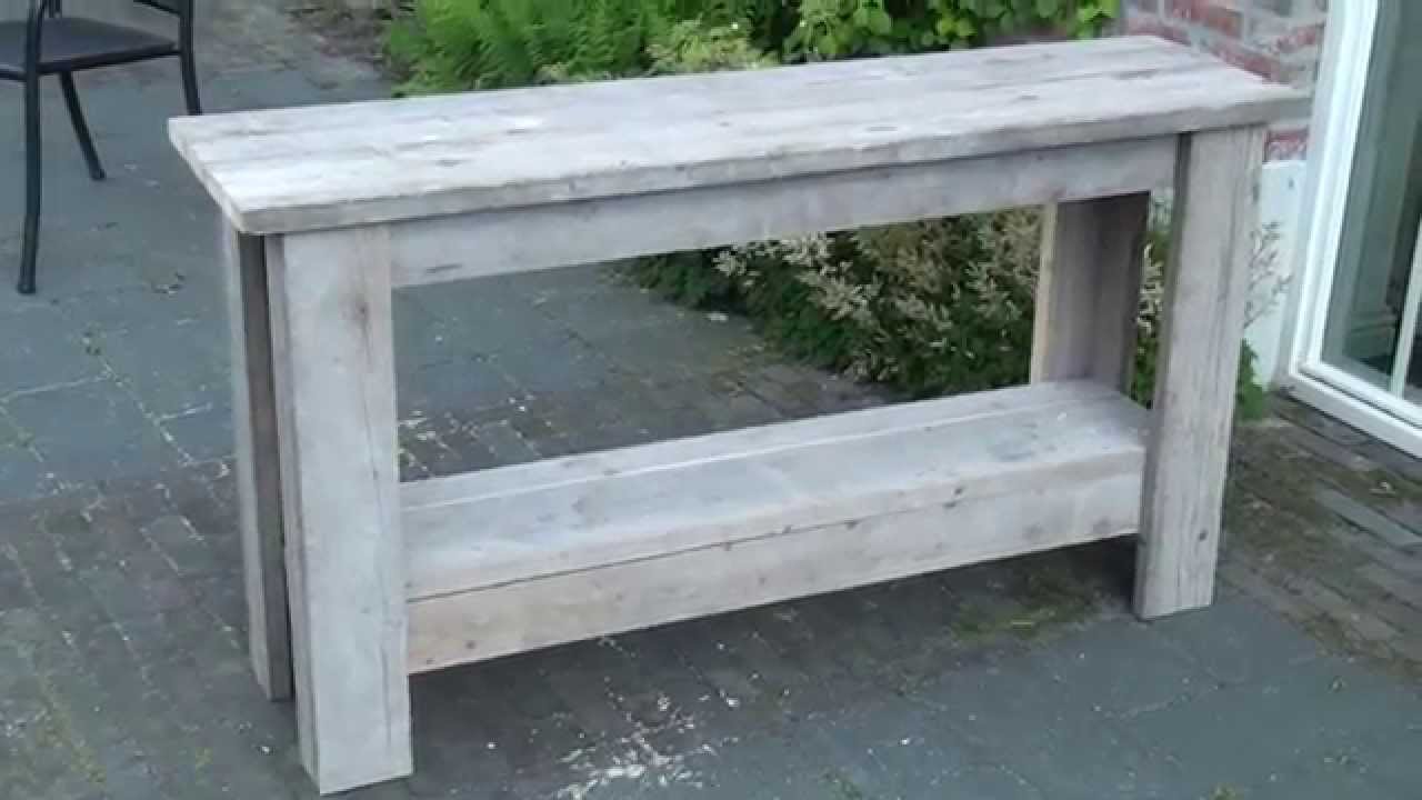 Hoe maak je een sidetable van steigerhout? YouTube