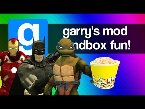 Gmod Sandbox Funny Moments - Minecraft Steve, Terminator, Bane, Player Resizer (Garry's Mod Fun)