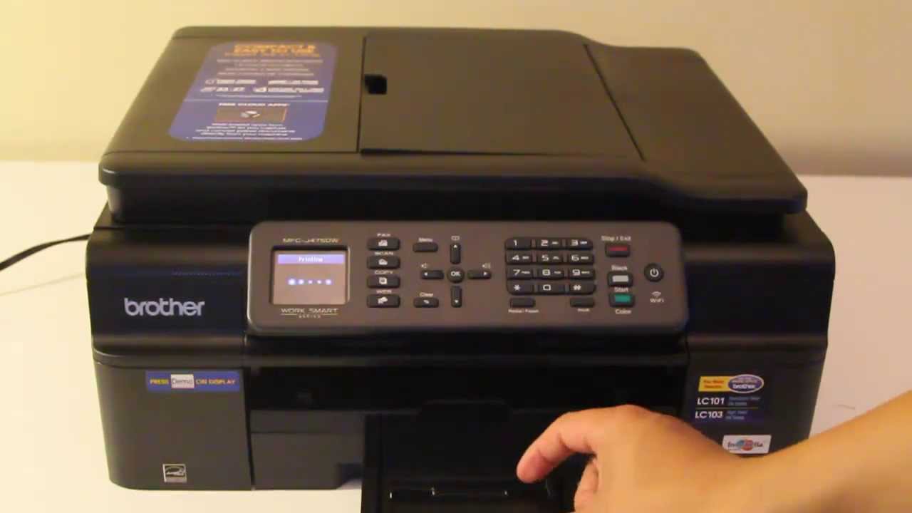 Brother MFC-J475DW All-In-One Printer Scanner Copier Fax - YouTube