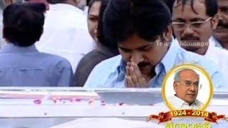 Pawan Kalyan & Trivikram paying tribute to ANR - Akkineni Nageswara Rao Funeral - RIP ANR