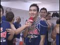 Rain or Shine locker room celebration