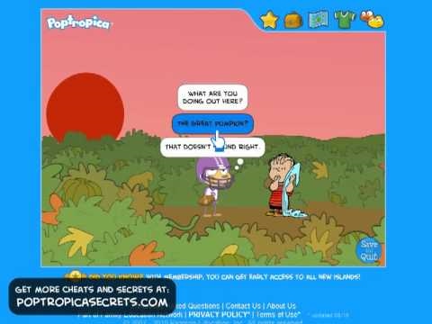 Poptropica Cheats - Great Pumpkin Island Sneak Peek - YouTube