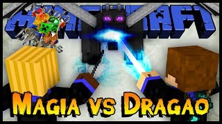 Magia vs Dragão (ft. Malena) - Escola de Bruxos #08 (Minecraft)