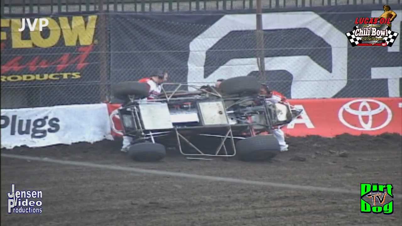 2012 Chili Bowl CARNAGE 1 Crashes & Mishaps Tulsa, OK Jan 10/11