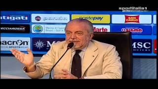 Presentazione Benitez-Napoli: De Laurentis canta Marina