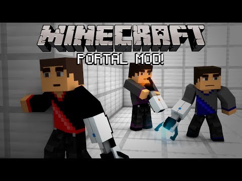 Minecraft: Portal Mod (Portal Gun, Turrets, Launch Pads and More!)