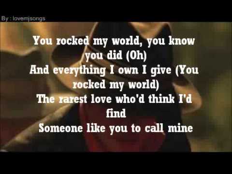 michael jackson - you rock my world (lyrics) - YouTube