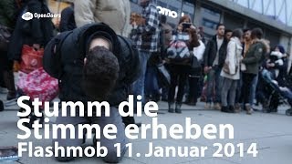 "Stumm die Stimme erheben" - Flashmob für verfolgte Christen #WWL2014