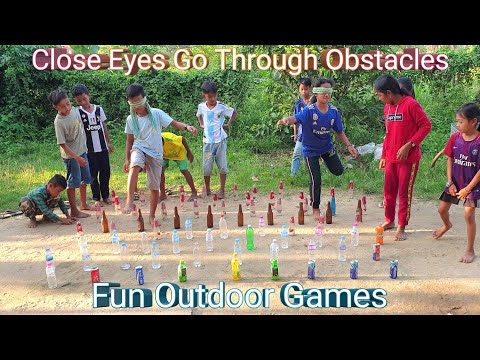 Close Eyes Go Through Obstacles | Outdoor Games | Fun Team Building Games