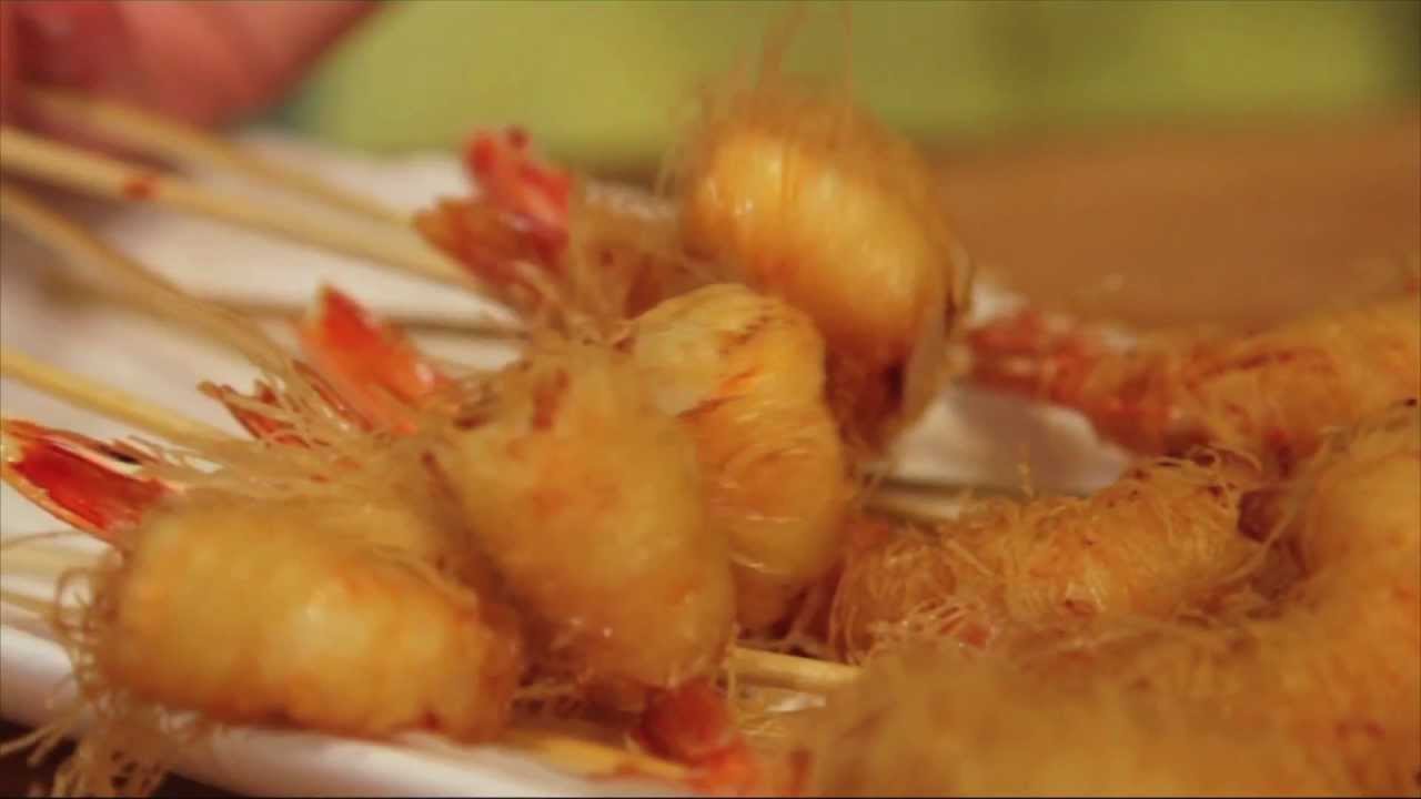 Shrimp Wrapped in Kataifi Phyllo, GARIDES KATAIFI: GreekRecipes.tv
