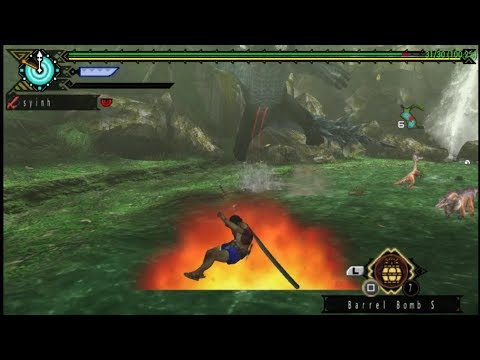 BOMBING DODGE part 1. legend do FUNNY EVADE with bomb, like a bomberman. (MHP3rd)