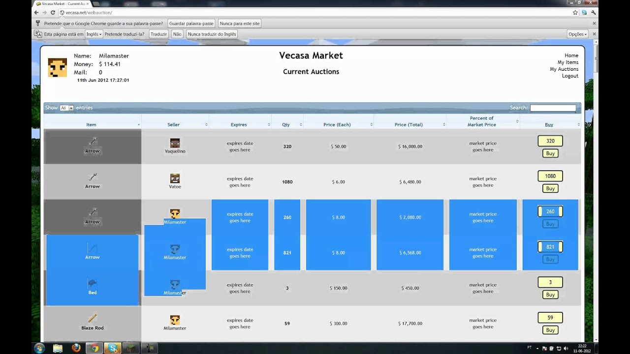 Minecraft] Web Auction Plugin Tutorial - Vacasa.net - YouTube