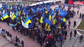 Митинг регионалов в центре Симферополя с коптера