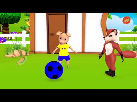 रंग फुटबॉल की गेंद खेलने वाले जानवर | Animals Playing Soccer Ball Game