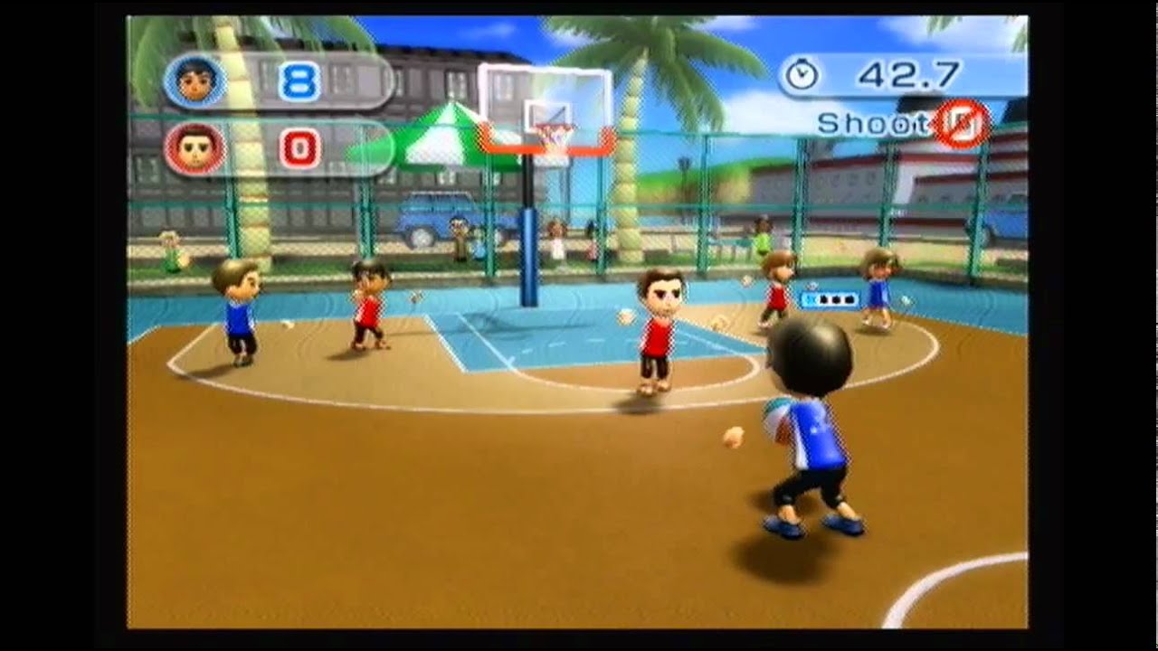 Wii Resort Basketball Pickup Game