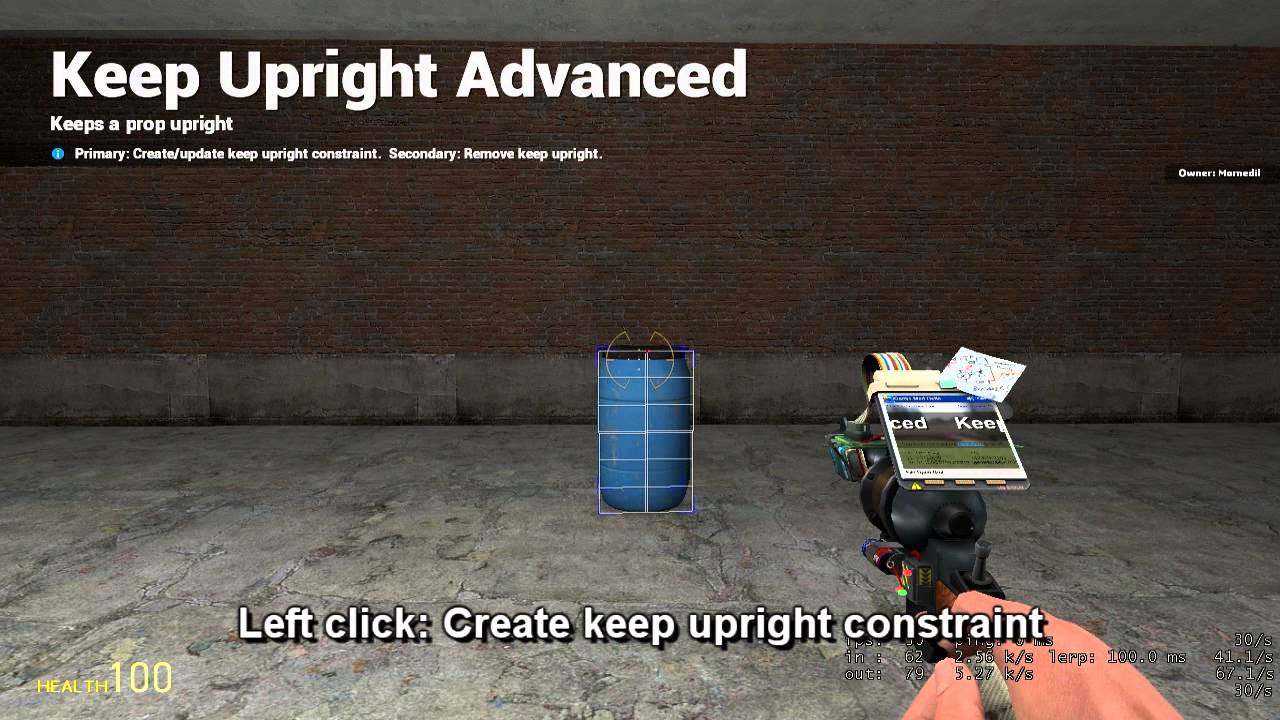 Gmod Keep upright advanced tool YouTube