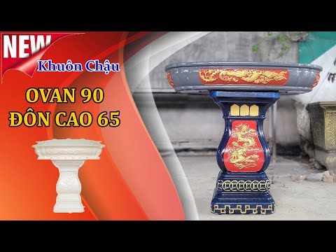 [KHUÔN CHẬU TẾT] Khuôn Chậu Ovan 90 Và Đôn Vuông Cao 65 Tuyệt Đẹp Long Phụng Sum Vầy