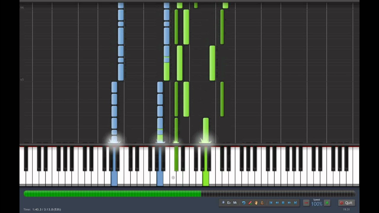 ... Skyrim Main Theme on Keyboard with Synthesia FREE MIDI FILE - YouTube