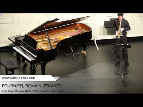 Dinant 2014 - Fournier, Romain - First Violin Sonata, BWV 1001 - Presto by J.S. Bach