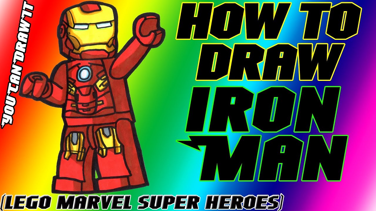 How To Draw Iron Man from Lego Marvel Super Heroes YouCanDrawIt ツ 1080p