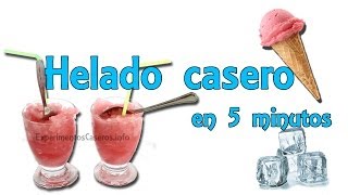 Cómo hacer helado casero en menos de 5 minutos (Experimentos Caseros)