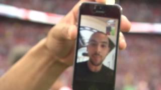 AMAZING: Jenko, Poldi and Chambo FaceTime Theo Walcott on the pitch!