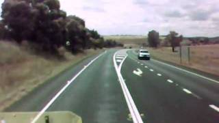 Idiot File -U turn in front of truck doing 100km(Includes explicit language)