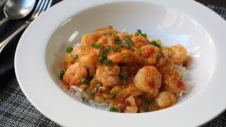 Shrimp Etouffee Recipe - Spicy Creole/Cajun Shrimp Sauce on Rice - Frozen Shrimp Tips