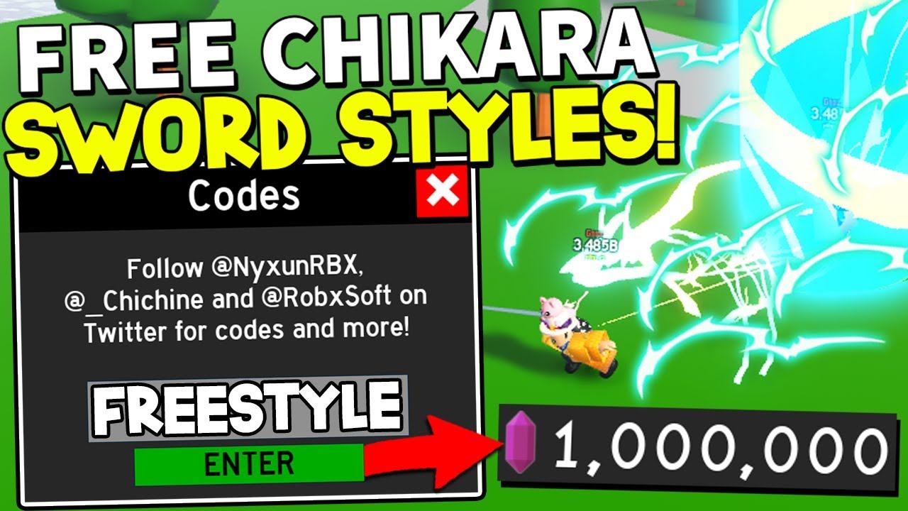 All 9 Free Sword Style Chikara Codes In Anime Fighting Simulator Roblox