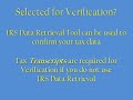 IRS Data Retrieval - 2012-2013 FAFSA