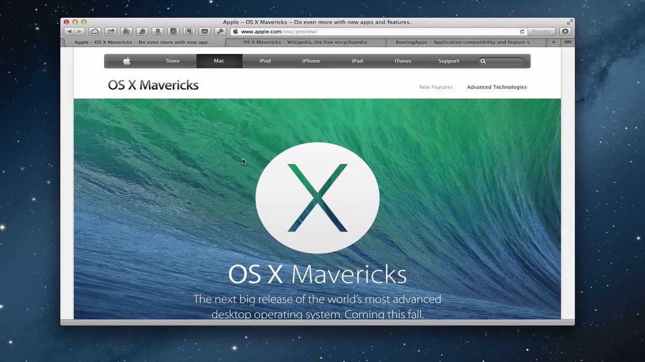 untouched mac os x mavericks installer