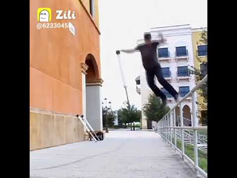 Funny boy stunt