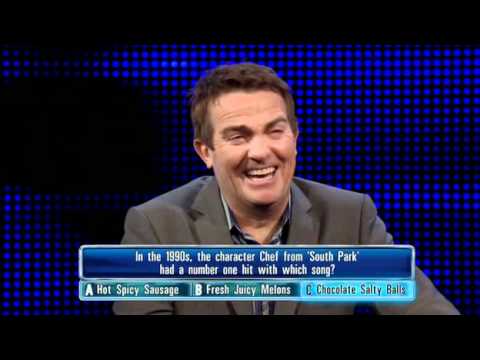 ... his best not to laugh at a question on the chase itv1 very funny clip