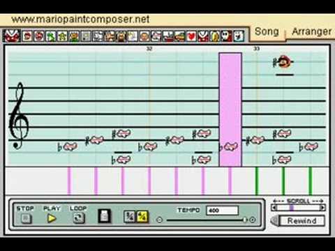 Mario Paint Composer v.2.0 - X-Files title theme - YouTube