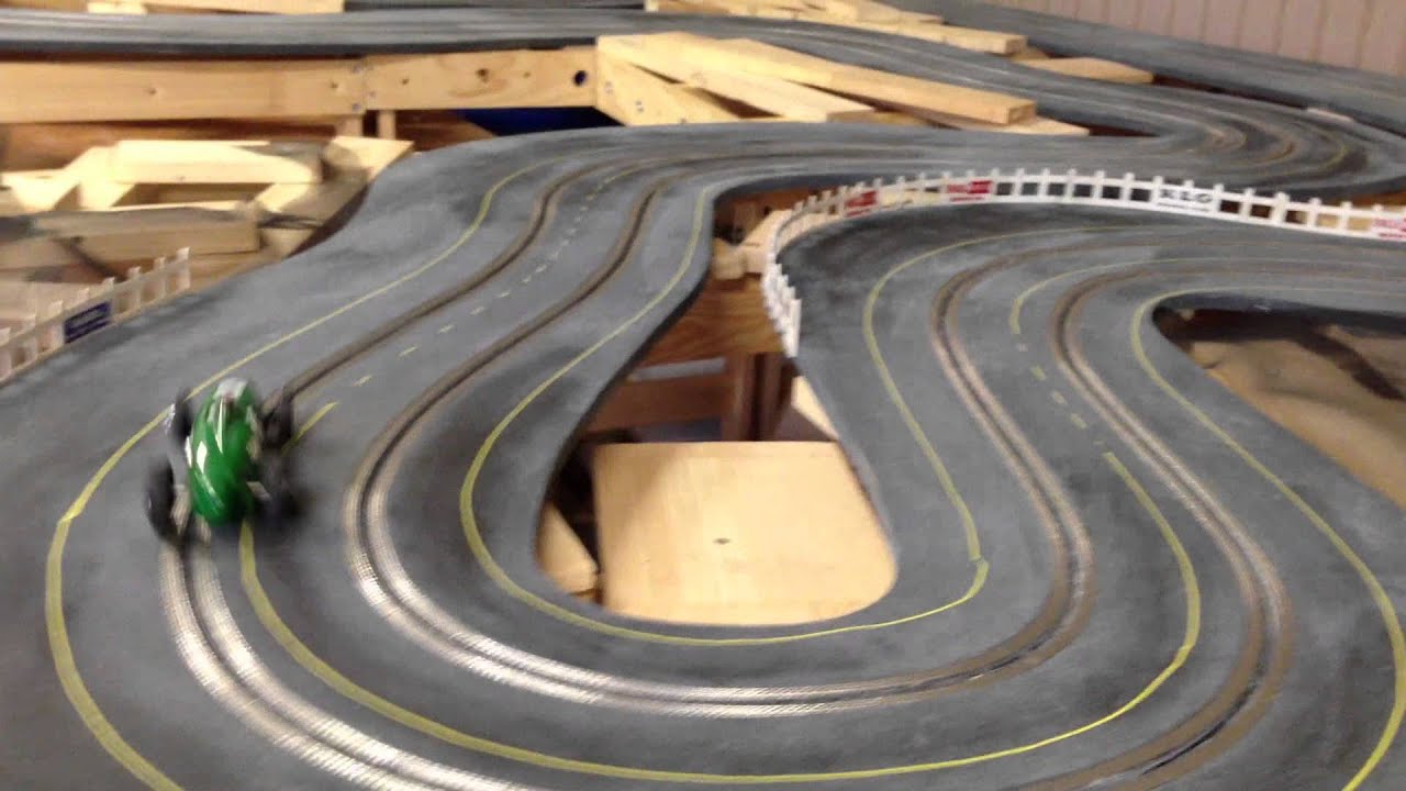  1960's Style Routed Wooden Slot Car Track - Part 10 - YouTube