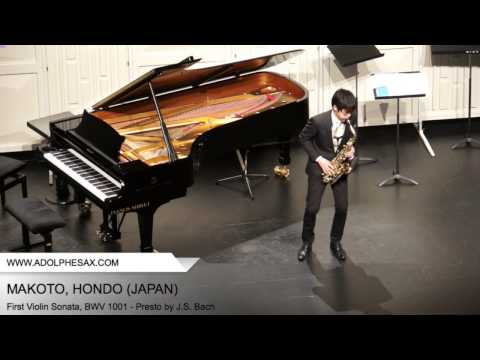 Dinant 2014- Makoto, Hondo - First Violin Sonata, BWV 1001 - Presto by J.S. Bach