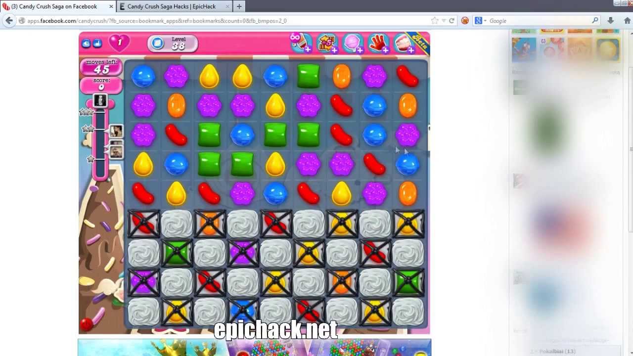 Candy Crush Saga Cheats. Level 38 Easy With Cheats! - YouTube