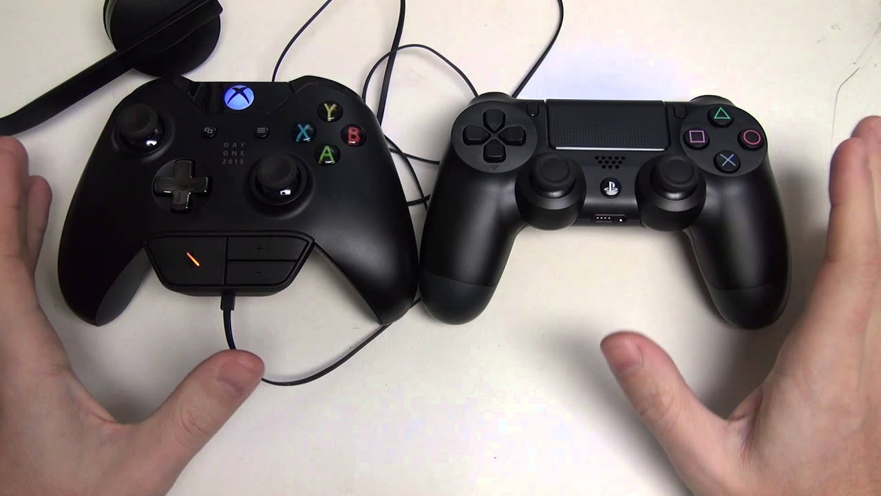 Xbox One vs PS4 (Controller / Headset) - YouTube