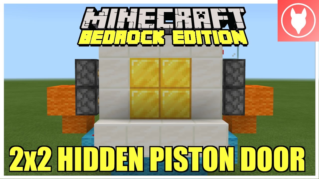 Minecraft Bedrock Hidden Piston Door Half Jeb Door Tutorial