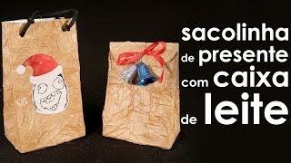 Como fazer sacolinha de presente de Natal