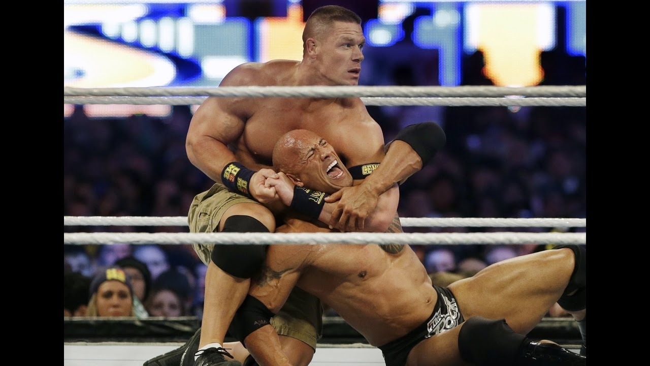 wwe rock fight
