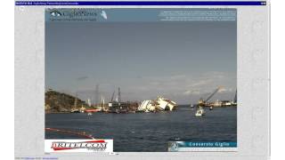 GiglioNews - Costa Concordia Parbuckling 16/9/13 10:40 - 14:40