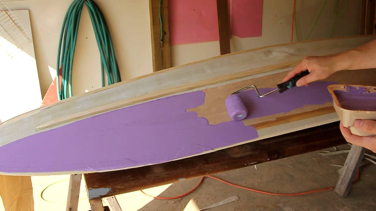 DIY Canvas and Plywood Kayak: Part 12 Painting the bottom - YouTube