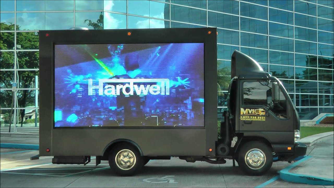 Mobile Digital LED Billboard truck in Miami and Los Angeles - YouTube