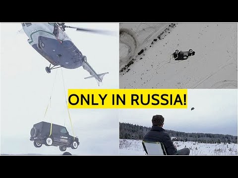 CRAZY! Russian Blogger Drops PREMIUM Mercedes G Wagon From Mi-8 Helicopter To The Ground!