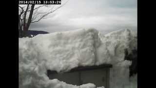 2014年2月14日から15日山梨県上野原市四方津での積雪状況